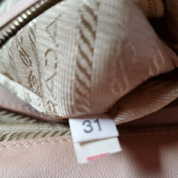 Prada XL bag beige peach Pink orange Leather double handle Tote tie dyed edition - Picture 14 of 16